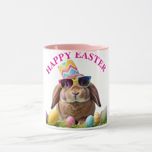 Coola Party Bunny med solglasögon Mugg (Center)