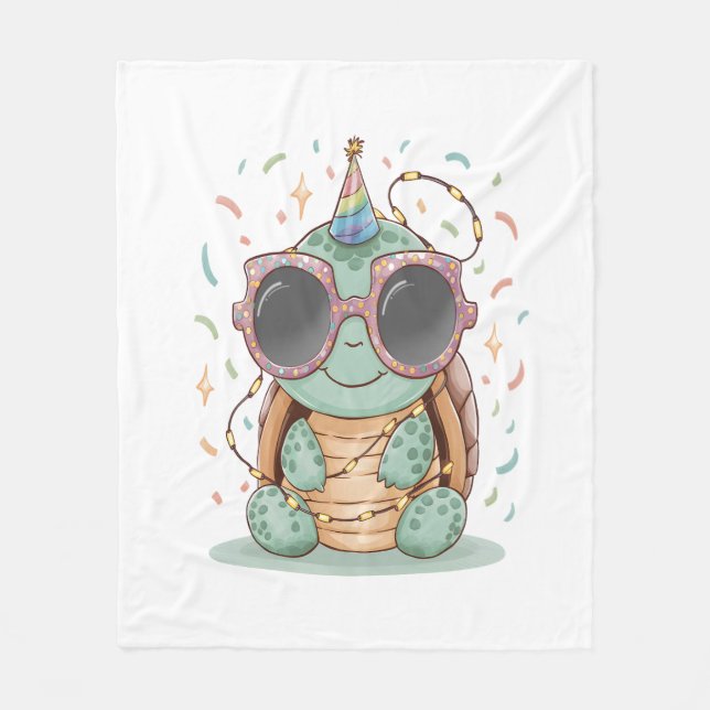 Coola Party Turtle Fleecefilt (Framsidan)