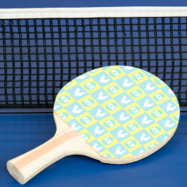 Coola Påsk Checkboard Mönster Tupp Eggs Pingisracket