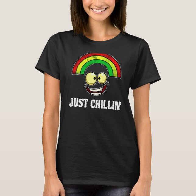 Coola Påstående Chill Rainbow Slappna av Fantastis T Shirt (Framsida)