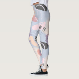 Coola pastel färg penseldrag, kollage leggings