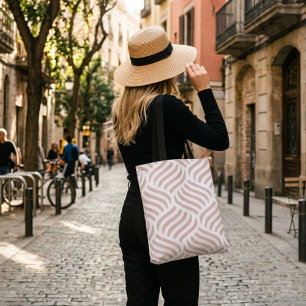 Coola pastel rosa mönster underbar shopping bag tygkasse