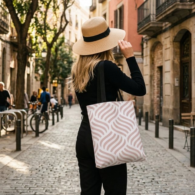 Coola pastel rosa mönster underbar shopping bag tygkasse (Skapare uppladdad)