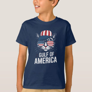 Coola Patriotic Cat T-Shirt USA flagga Cap & Sungl