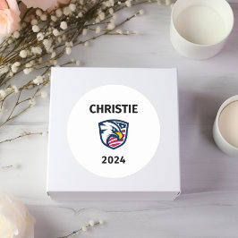Coola Patriotic Chris Christie 2024 Val Eagle Runt Klistermärke