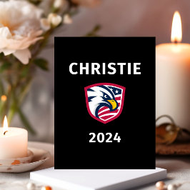 Coola Patriotic Chris Christie 2024 Val Eagle Vykort