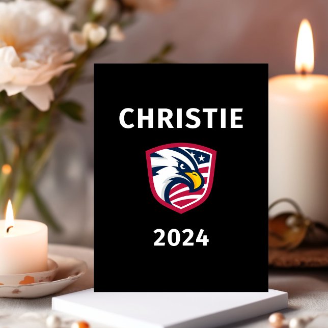 Coola Patriotic Chris Christie 2024 Val Eagle Vykort (Skapare uppladdad)