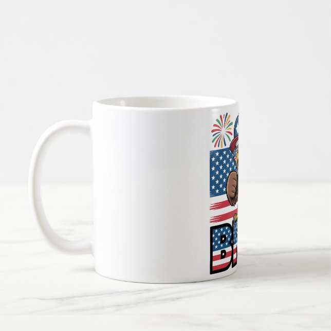 Coola Patriotic Eagle Bruh Design Kaffemugg (Vänster)
