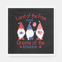Coola Patriotic gnome land free ord art Pappersservett