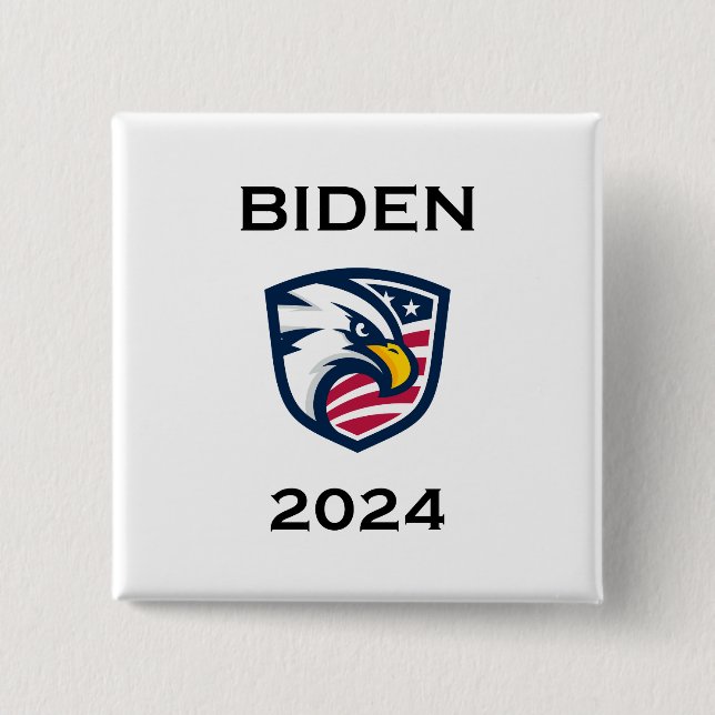 Coola Patriotic Joe Biden 2024 Val Eagle Knapp (Framsida)