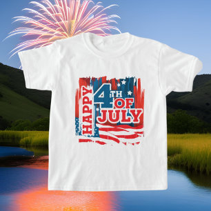 coola Patriotic Lycklig Fjärde juli, unisex-barn T Shirt