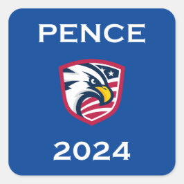 Coola Patriotic Mike Pence 2024 Valeke Eagle Mörk Fyrkantigt Klistermärke