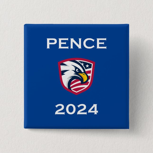 Coola Patriotic Mike Pence 2024 Valeke Eagle Mörk Knapp (Framsida)