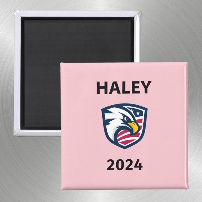 Coola Patriotic Nikki Haley 2024 Val Eagle Magnet (Skapare uppladdad)