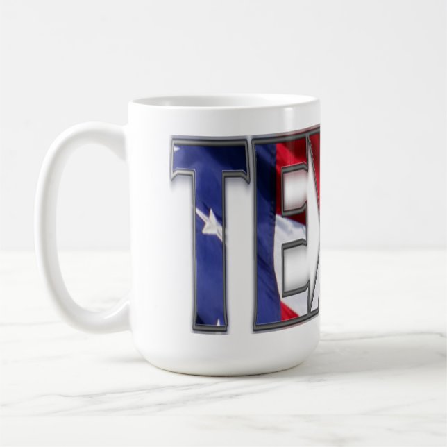 Coola Patriotic Texas och den amerikanska Flagga Kaffemugg (Vänster)
