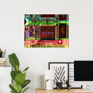 Coola PCB Elektroniskt datorkretskort i tryckt kre Poster