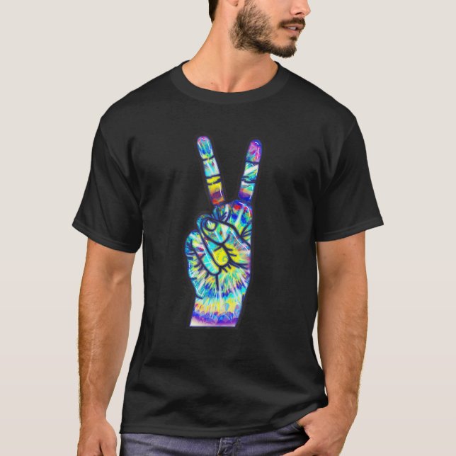 Coola Peace and Tie Dye for Boys and Girls T Shirt (Framsida)