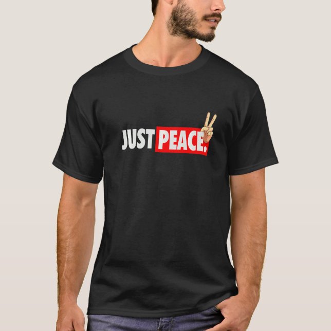 Coola Peace Nur-fred mot Krig Solidaritet T Shirt (Framsida)
