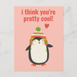 Coola Penguin - Cute Classroom Valentine Vykort