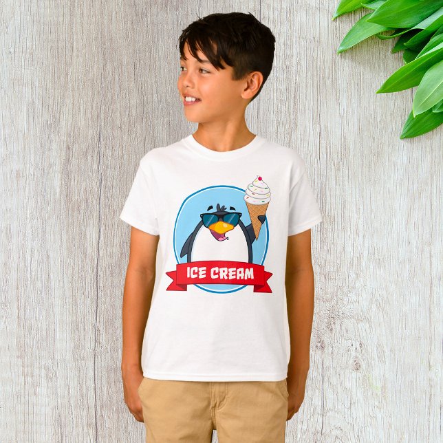 Coola Penguin Holding Ice Cream T Shirt (Skapare uppladdad)
