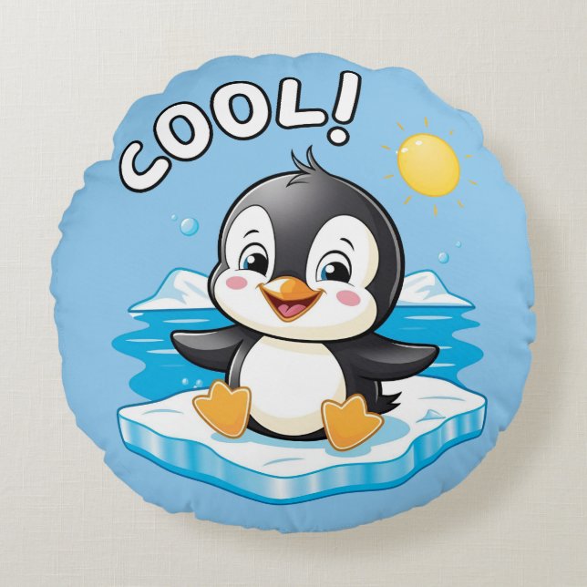 Coola! Penguin Rund Kudde (Framsidan)