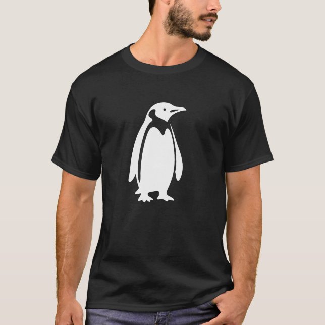 Coola Penguin Silhouette-minimalistisk design T Shirt (Framsida)