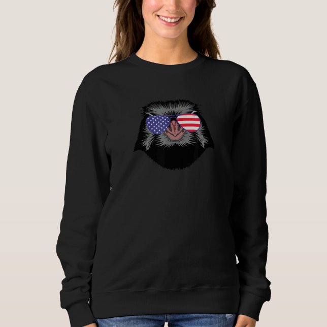 Coola Penguin Wearing USA flagga Sunglasses US Ame T Shirt (Framsida)