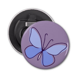 Coola Periwinkle Lila-Blue Butterfly Doodle Flasköppnare