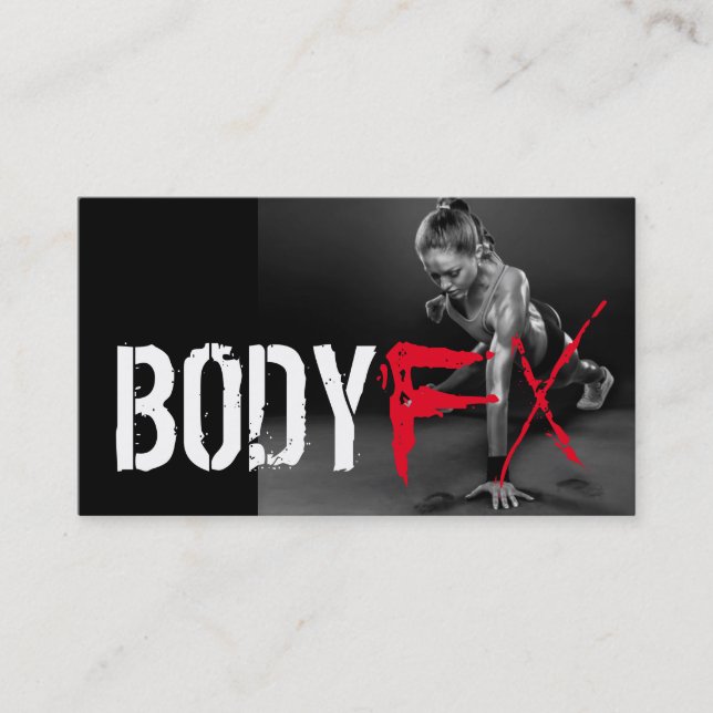 Coola Personal Trainer Gym Fitness Affärskort Visitkort (Framsida)
