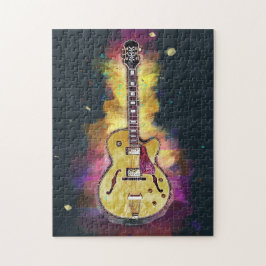 Coola Personlig Guitar Art Pussel