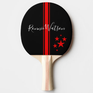 Coola Personlig Red & Black Rand och Stars Pingisracket