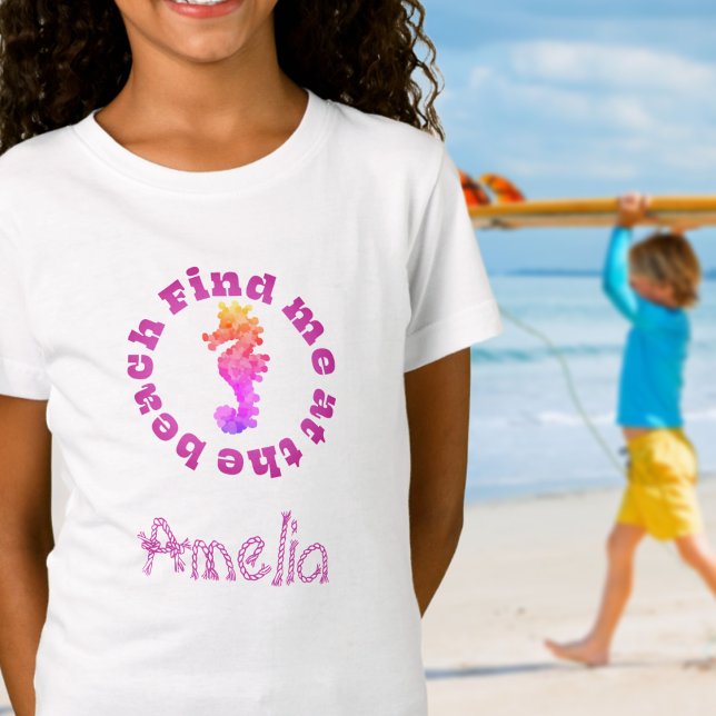 Coola Personlig Seahorse Beach T-Shirt (Skapare uppladdad)