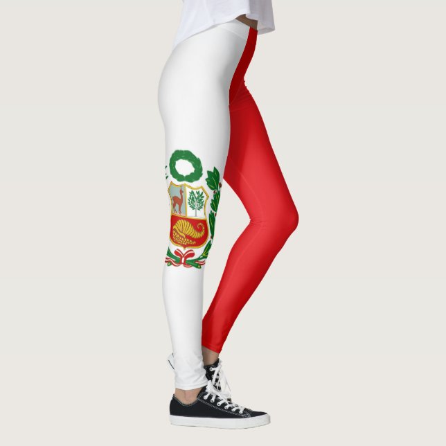 Coola Peru Flagga Mode Leggings (Höger)