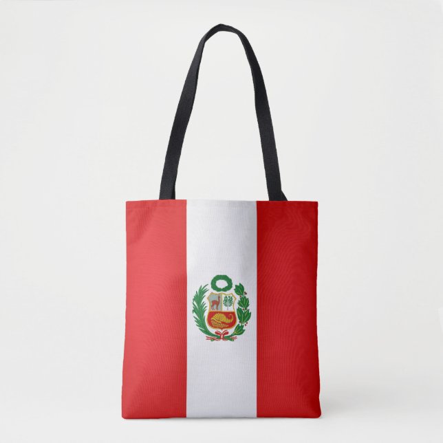 Coola Peru Flagga Mode Tygkasse (Framsida)