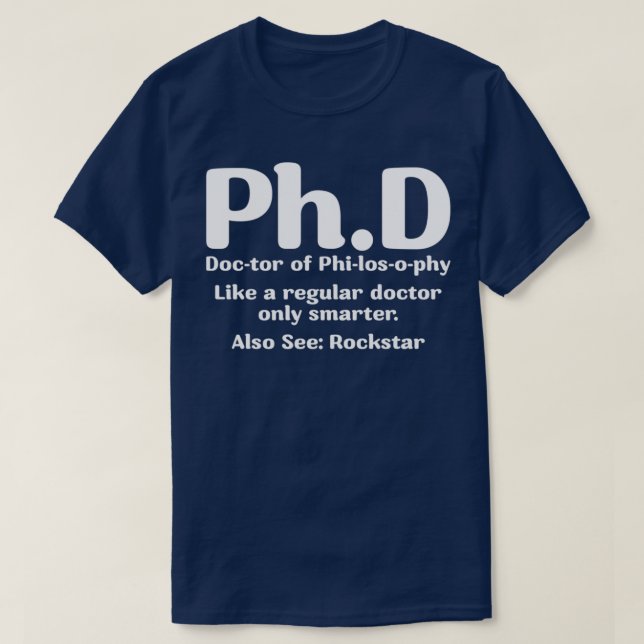 Coola Phd Studenten Kandidatdefinitionsutkast 1 T Shirt (Design framsida)