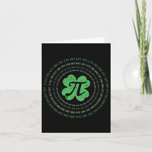 Coola Pi-dagen Shamrock Saint Patrick's Day Math G Kort (Framsida)