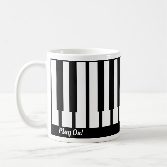 Coola Piano Nycklar Design Kaffemugg (Vänster)
