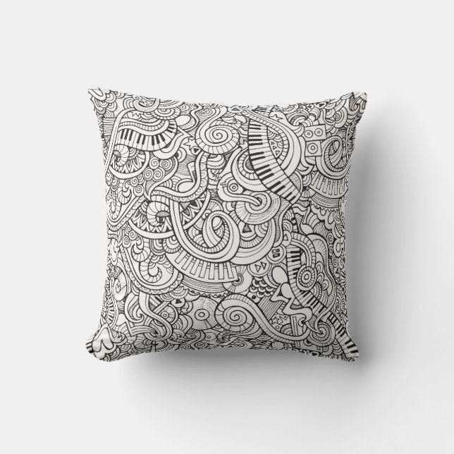 Coola Piano och Tangentbord Musical Thmet Kudde (Framsida)