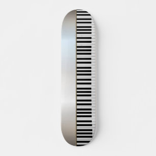 Coola pianotangenter, silver mini skateboard bräda 18,5 cm