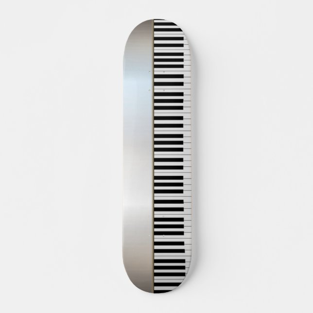 Coola pianotangenter, silver mini skateboard bräda 18,5 cm (Framsida)