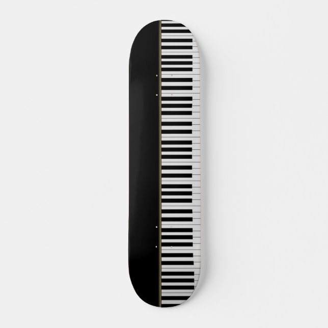 Coola pianotangenter, svarta mini skateboard bräda 18,5 cm (Framsida)