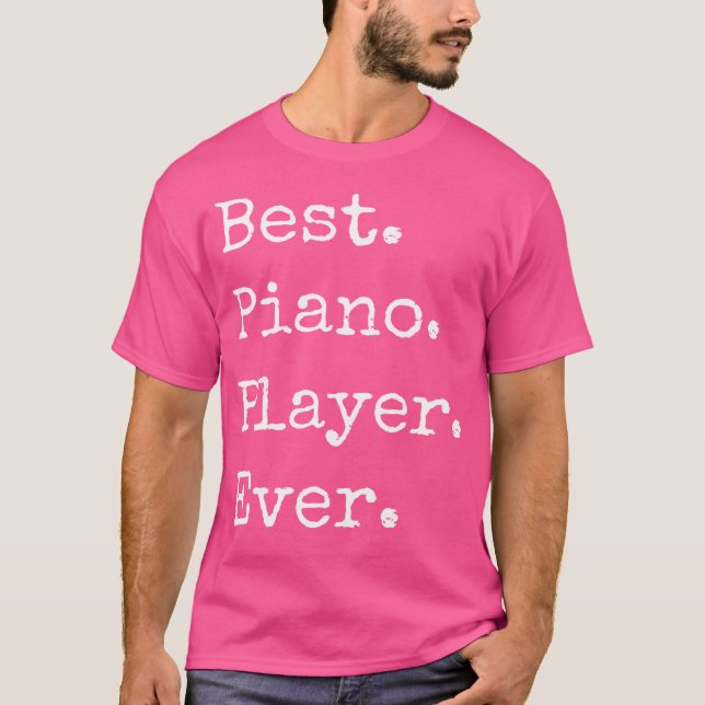 Coola pianoträjor. Bästa presenter för pianister a T Shirt (Framsida)