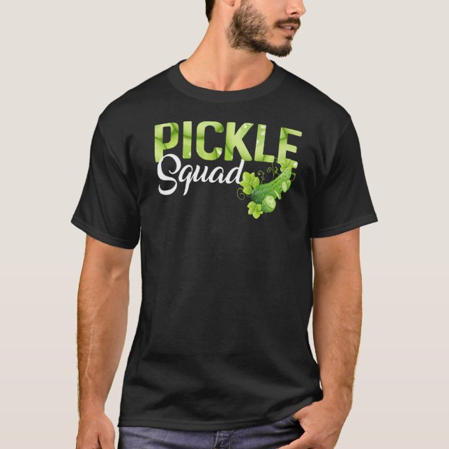 Coola Pickle Cucumber Vegan Squad Grönt Grocer Gre T Shirt (Framsida)