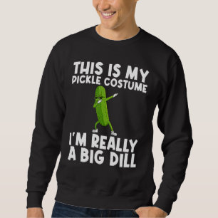 Coola Pickle För manar Women Big Dill Cucumber Veg Lång Ärmad Tröja