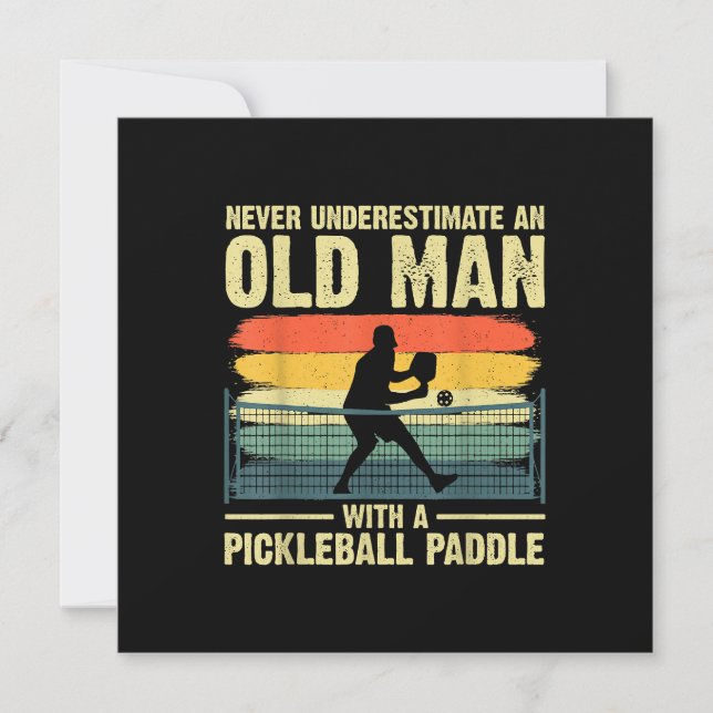 Coola Pickleball Design För manar farfar Picklebal Tack Kort (Framsida)