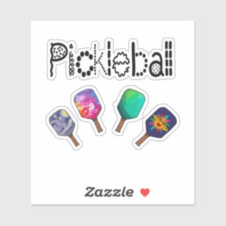 Coola Pickleball och Paddles Sports Art Klistermärken