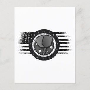 Coola Pickleball Sport USA Grunge Flagga - Pickleb