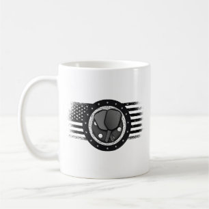 Coola Pickleball Sport USA Grunge Flagga - Pickleb Kaffemugg