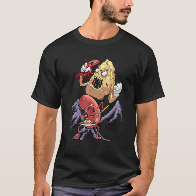 Coola Pierogi och Kielbasa Polska Food Funny Foodi T Shirt (Framsida)