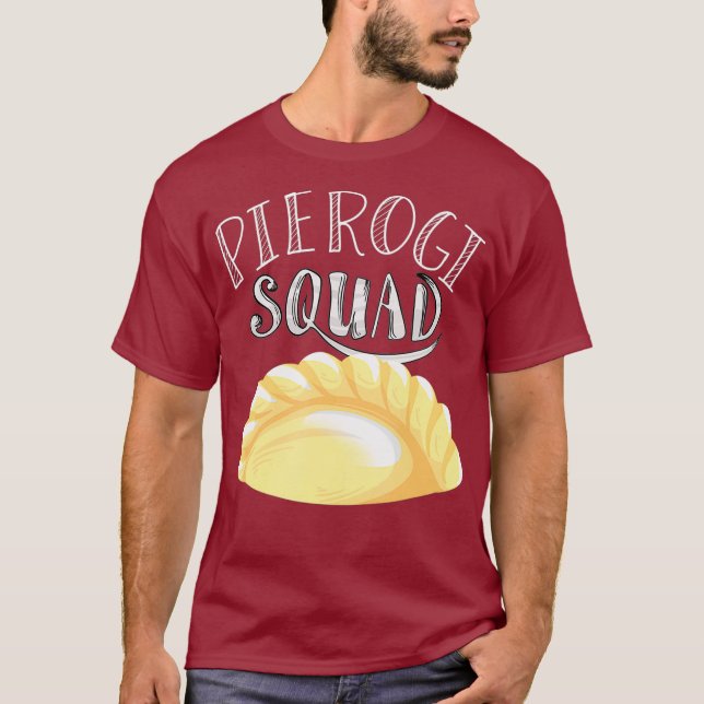Coola Pierogi Squad Funny Ravioli Food Group Fläkt T Shirt (Framsida)